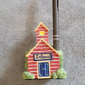 School House Pen or Pencil Holder ~ Desk Teacher Office Gift Cute Decor